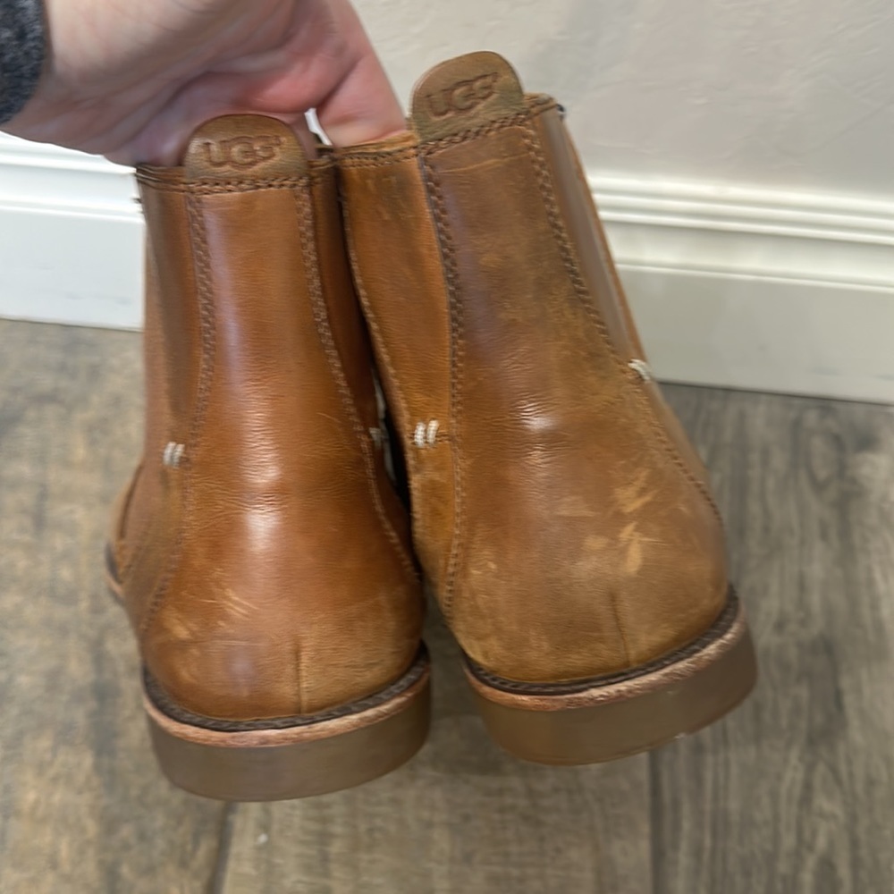 UGG brown leather boots size 10.5 - Picture 7 of 16